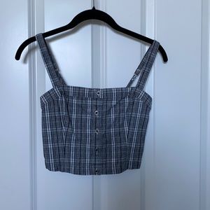 Plaid Hollister crop top